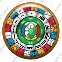 Календарь майя (объемный талисман-наклейка)