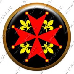 Мальтийский крест (объемный талисман-наклейка)