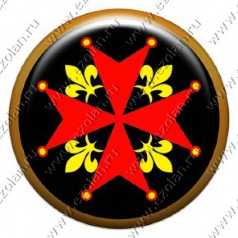 Мальтийский крест (объемный талисман-наклейка)